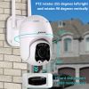 Wanscam K48C 1080P WiFi IP Camera Motion Detect Auto-Tracking PTZ 4X Zoom 2-way Audio P2P CCTV Security Outdoor Dome Cam EU Plug