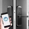 Smart WiFi Home Door Lock Keyless Fingerprint Entry Temporary Password Remote Control Bedroom Hotel  black