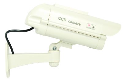 Solar Powered Dummy Camera White